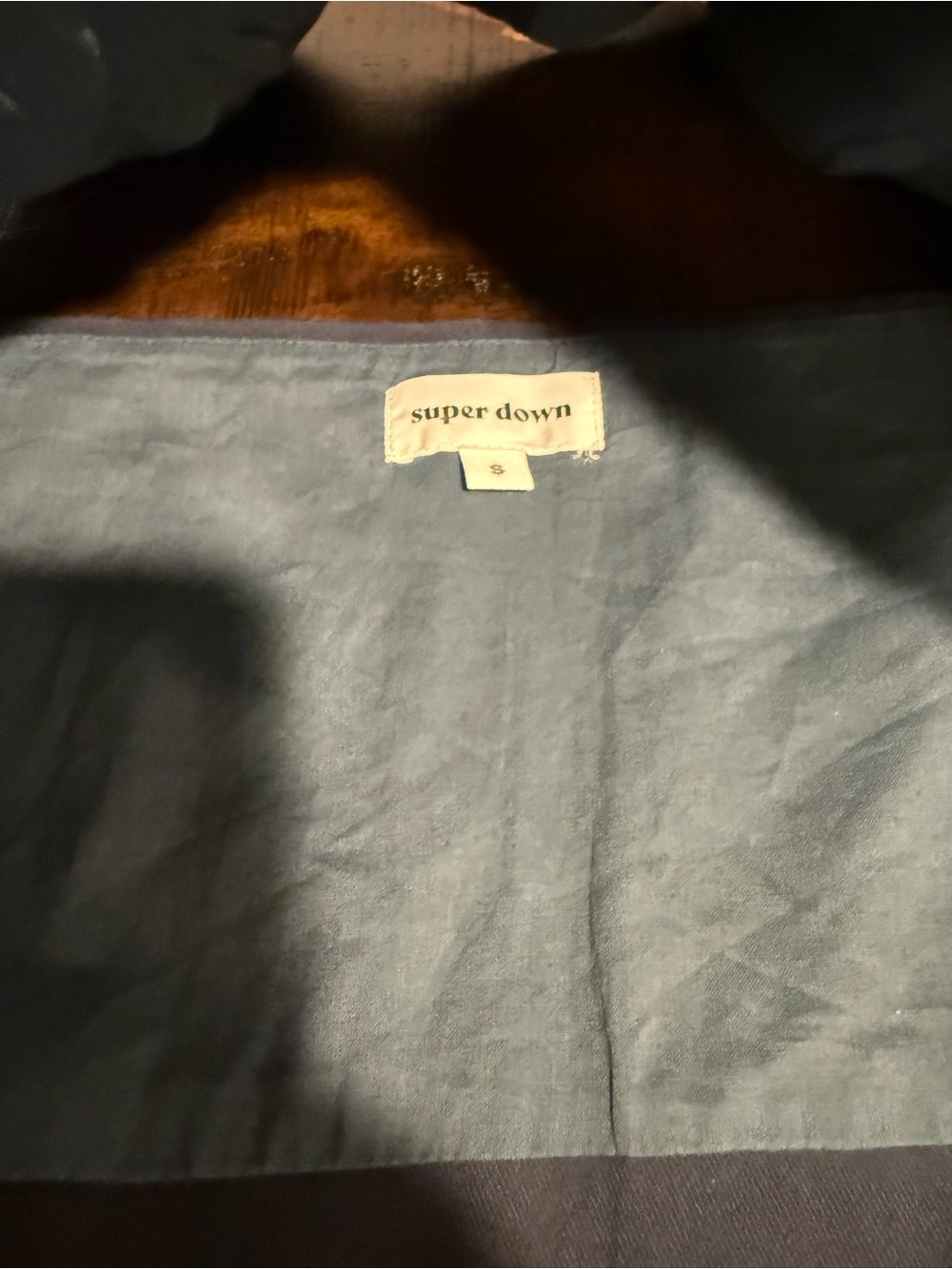 superdown Navy Halter Button-Front Crop Top - Picture 6 of 6